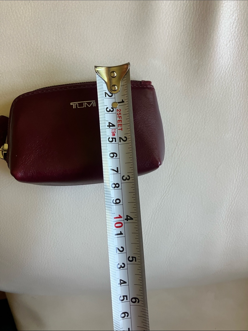 Small maroon, Tumi pouch, change purse, Case! - Picture 7 of 8